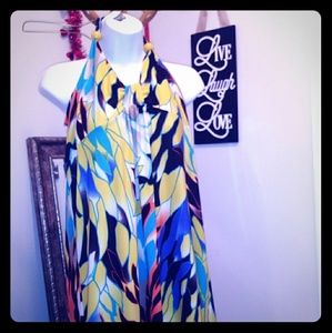 Multi Colored Sleeveless Blouse